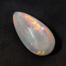 Natural Ethiopian opal 22x12mm pear cabochon 8.2 cts natural opal full of fire for jewelry making